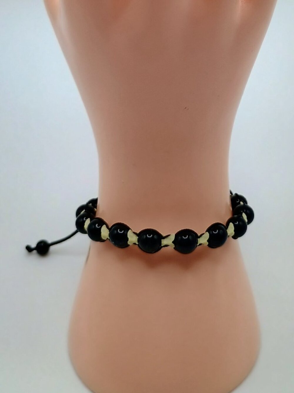 Handmade Black Onyx Bracelet Spiritual Amulet Protection Strength
